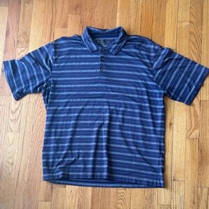 Pebble Beach Blue Striped Polo Shirt
